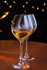 Wineglasses in bar