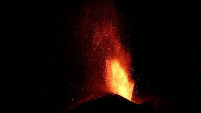 Mount Etna eruption in October 2013