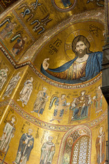 Colossal half-length figure of Christ in the Monreale cathedral - 61737289