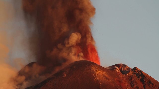 Mt.Etna  Eruption at dawn