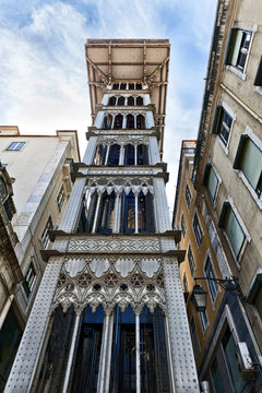 Santa Justa Elevator In Lisbon