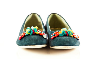 Female  shoes isolated on white background   child kids beautifu