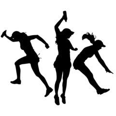 Vector silhouette of a woman.