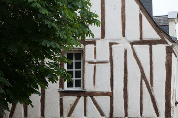 Half-timbered house in Chinon, Vienne Valley, France