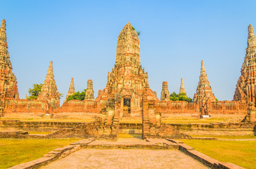 Fototapeta premium Wat Chai Watthanaram temple in ayutthaya Thailand