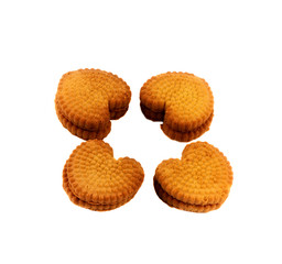 crackers on white background