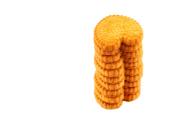 crackers on white background