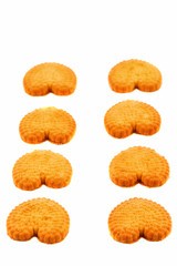 crackers on white background