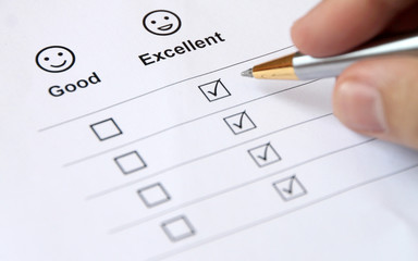 Excellent Service Survey Completion Form for different uses