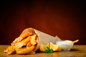 Fish and chips menu