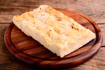 italian focaccia with onions