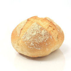 fresh bread isolated on white background
