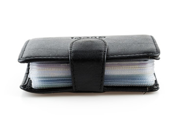 Card holder wallet isolated white background