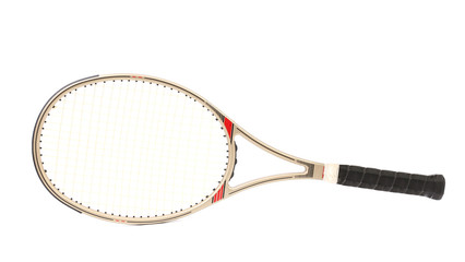 Gray tennis racket.