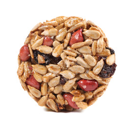 Round candied seeds and nuts.