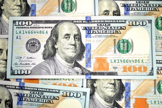 Background of American 100 Dollar Bills