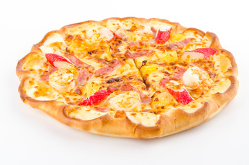 Pizza isolated white background
