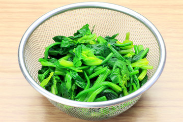 The spinach which was boiled