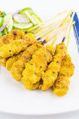 Pork satay thai cuisine food