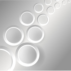 3d gray circles on a gray background