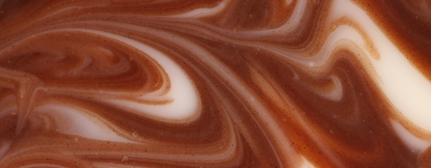 Twisted chocolate mixed texture.