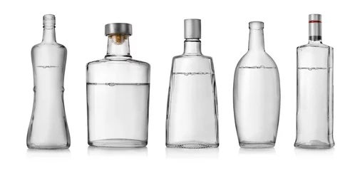 Fotobehang Alcohol Bottles of vodka