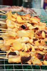 B-B-Q Grilled Squid in the market
