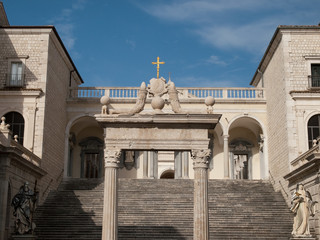 Fototapeta na wymiar Opactwo Benedyktynów-Monte Cassino we Włoszech