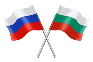Flags: Russia and Bulgaria