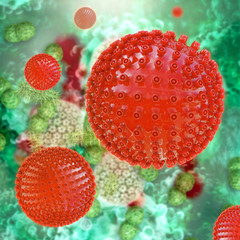 Herpes Virus - 3d Render