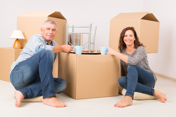 Couple at new home