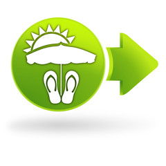 Obraz premium vacances sur symbole web vert