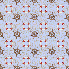 Seamless nautical pattern © Aleksandra Smirnova