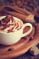 Cup of cappuccino.
