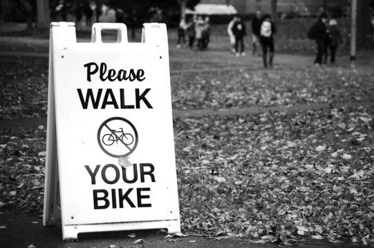 Walk Your Bike Sign