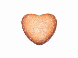 Galleta con forma de corazón.