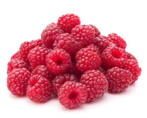 Sweet raspberry isolated on white background cutout