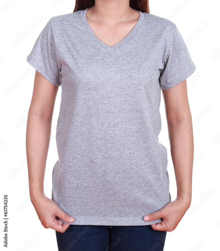 Canvas Prints blank t-shirt on woman