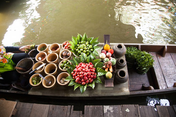 Floating market, Thailand