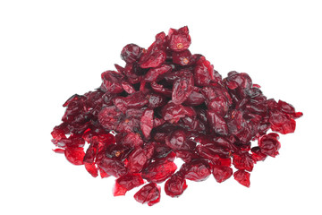 Pile of dried cranberries