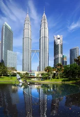 Fotobehang Petronas Twin Towers at Kuala Lumpur, Malaysia. © Marina Ignatova