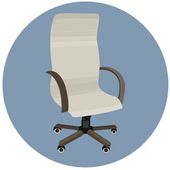 vector  office chair, flat illustration