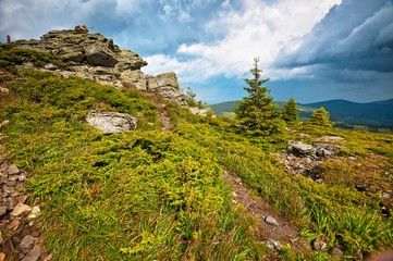 Panoramic mountain landscape scenic