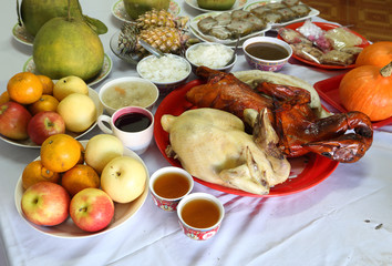 various food for Chinese New Year culture