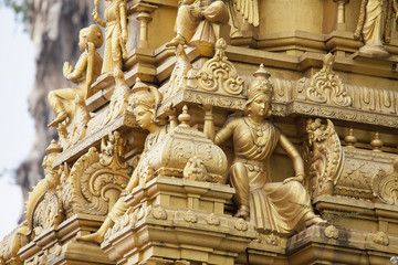 Fototapeta premium Sri Subramaniar Temple Exterior Closeup