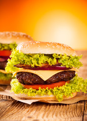 Fresh hamburger