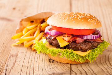 Fresh hamburger