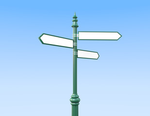 Classic Sign Post and three Signs sky