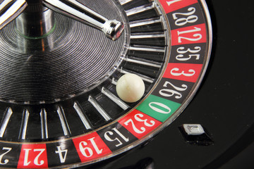 Roulette con la pallina sullo zero