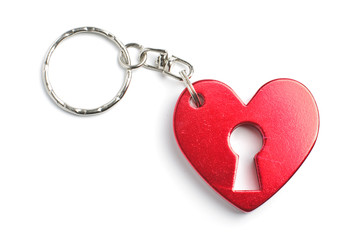 Heart shape charm isolated